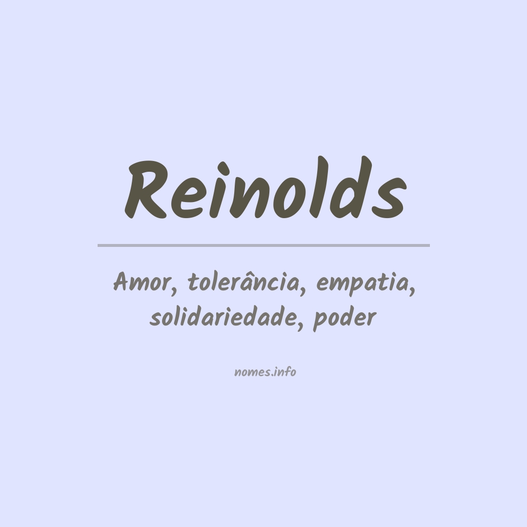 Significado do nome Reinolds