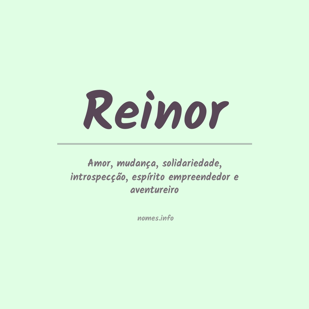 Significado do nome Reinor