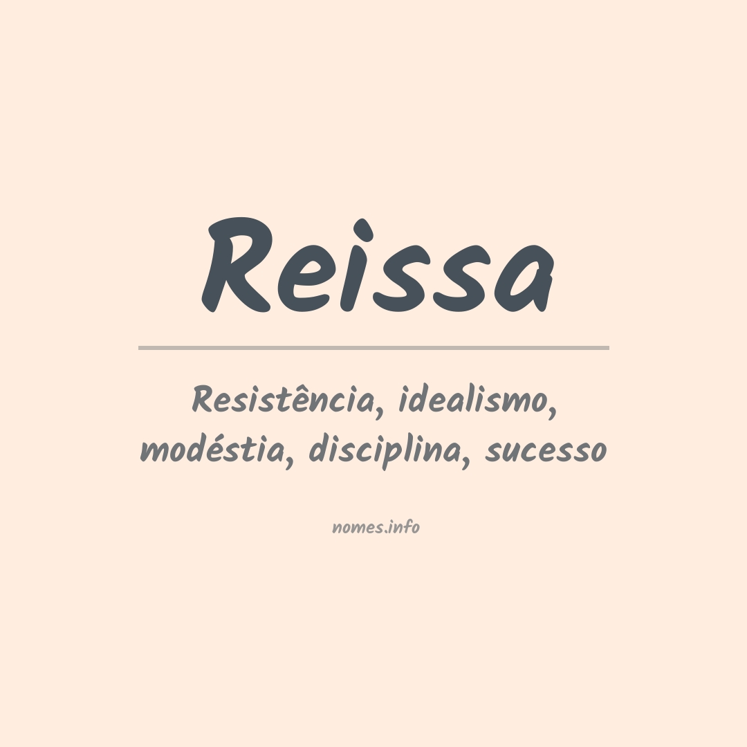 Significado do nome Reissa