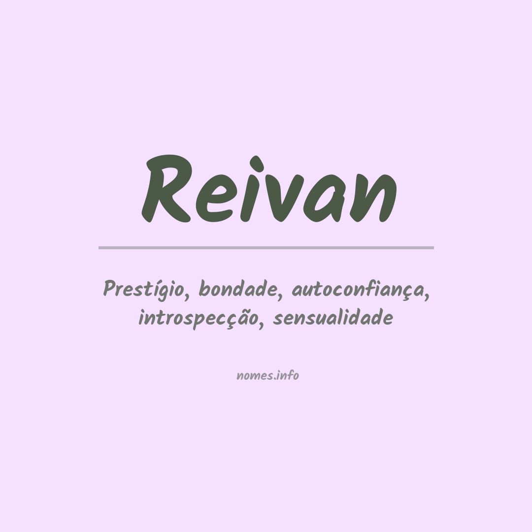 Significado do nome Reivan