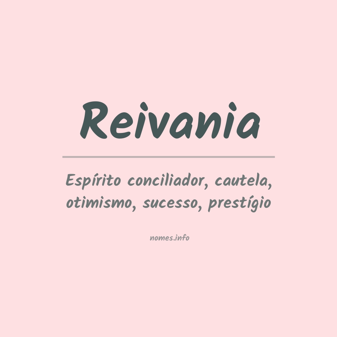 Significado do nome Reivania