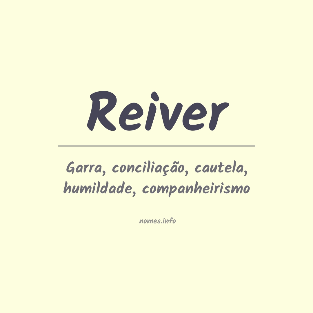 Significado do nome Reiver