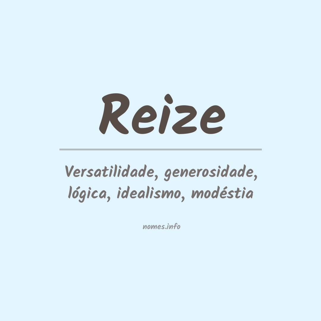 Significado do nome Reize