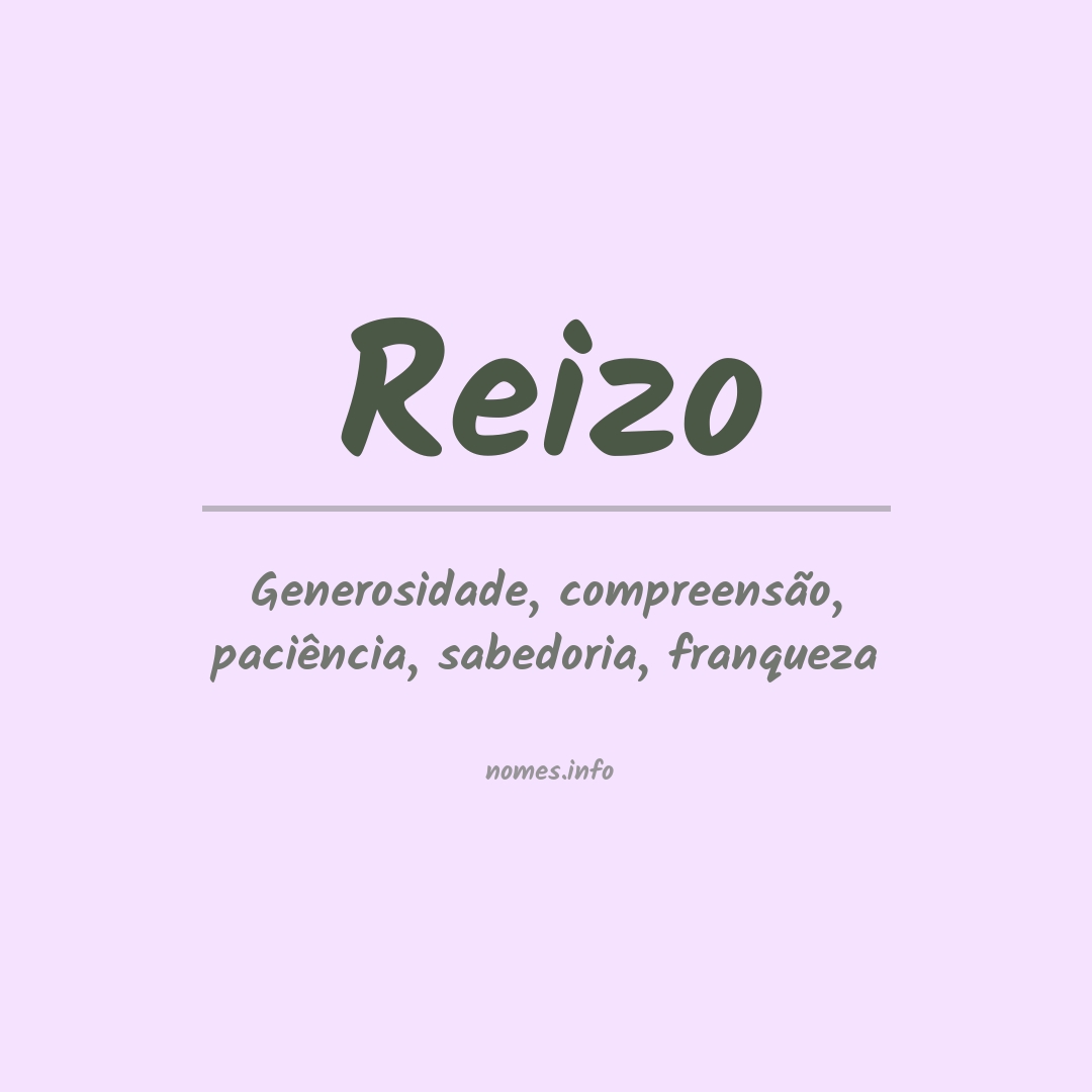 Significado do nome Reizo