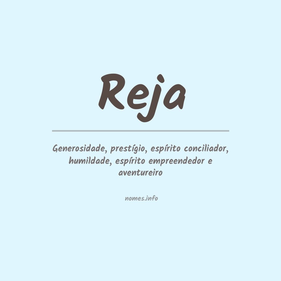 Significado do nome Reja