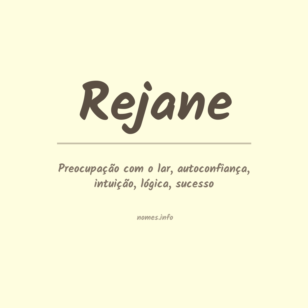 Significado do nome Rejane