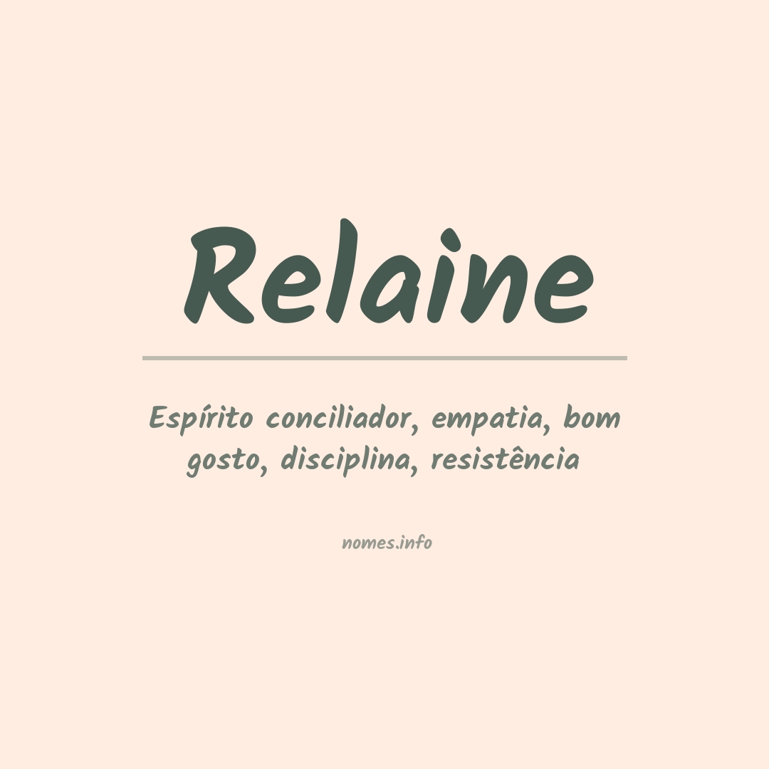 Significado do nome Relaine
