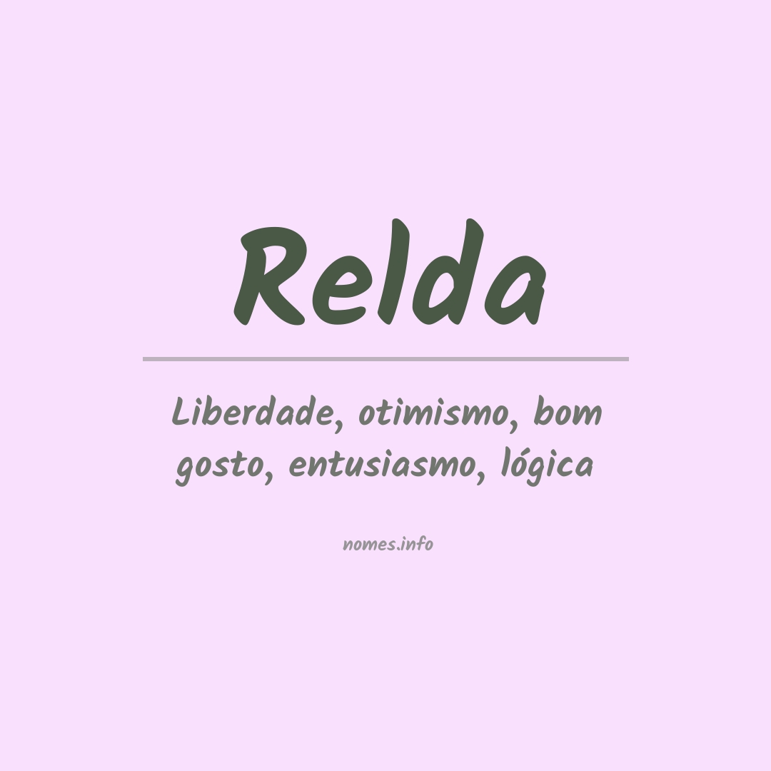 Significado do nome Relda