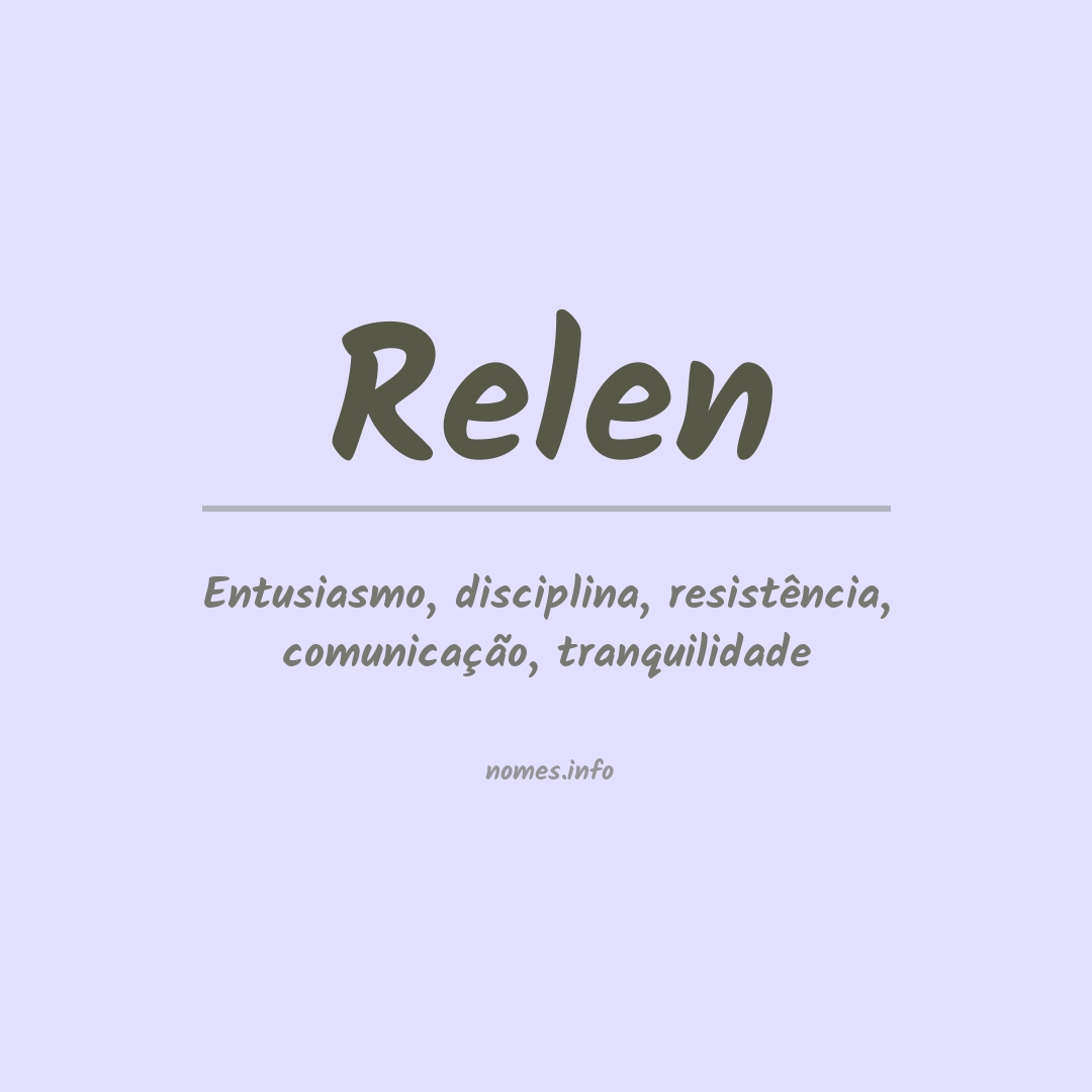 Significado do nome Relen