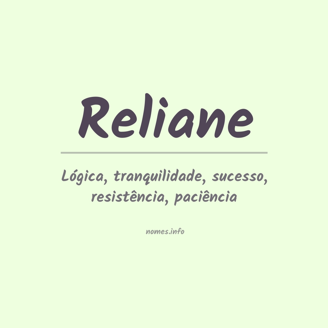Significado do nome Reliane