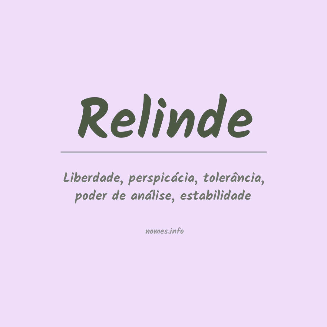 Significado do nome Relinde