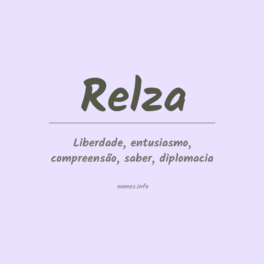 Significado do nome Relza
