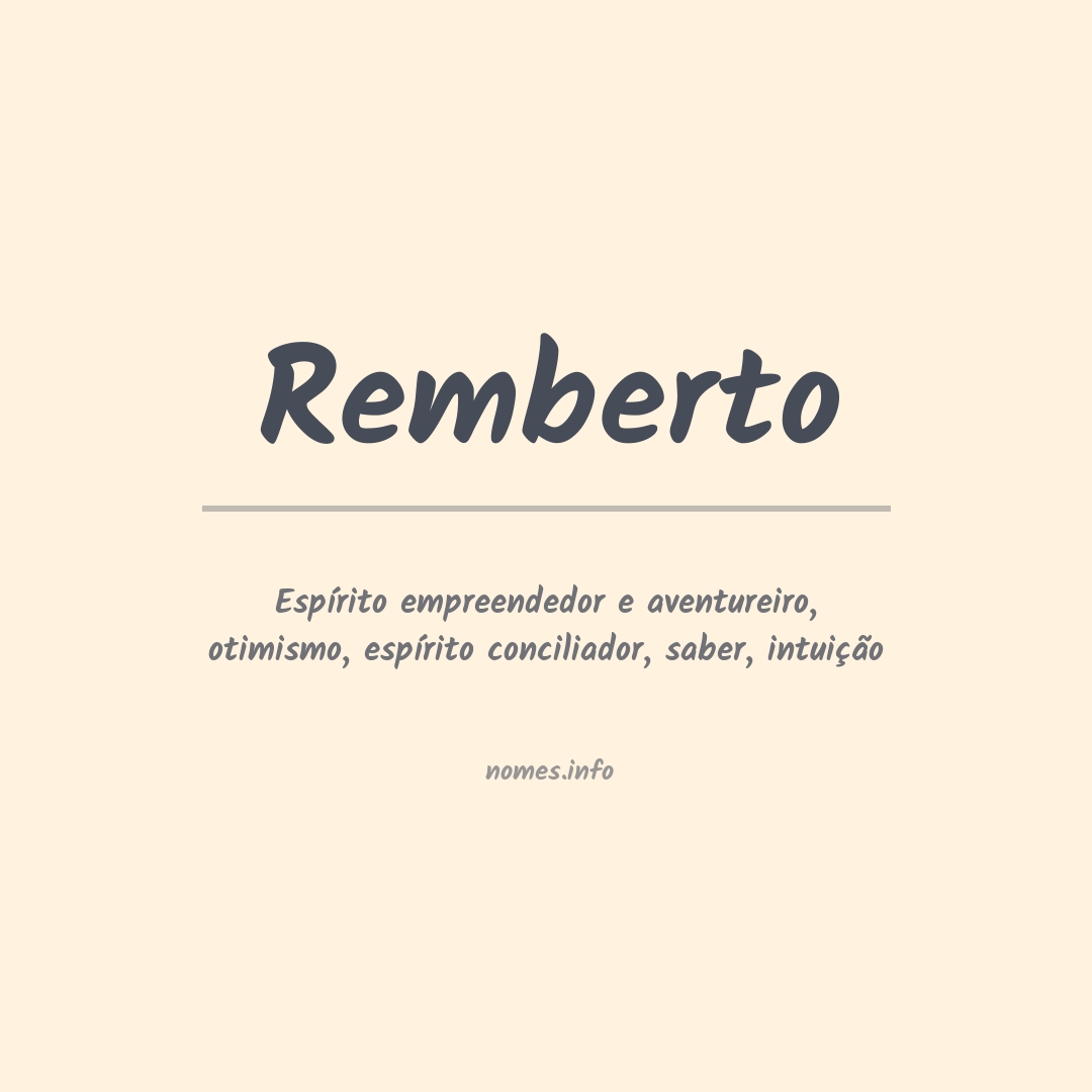 Significado do nome Remberto