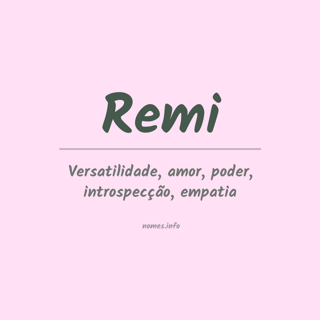 Significado do nome Remi