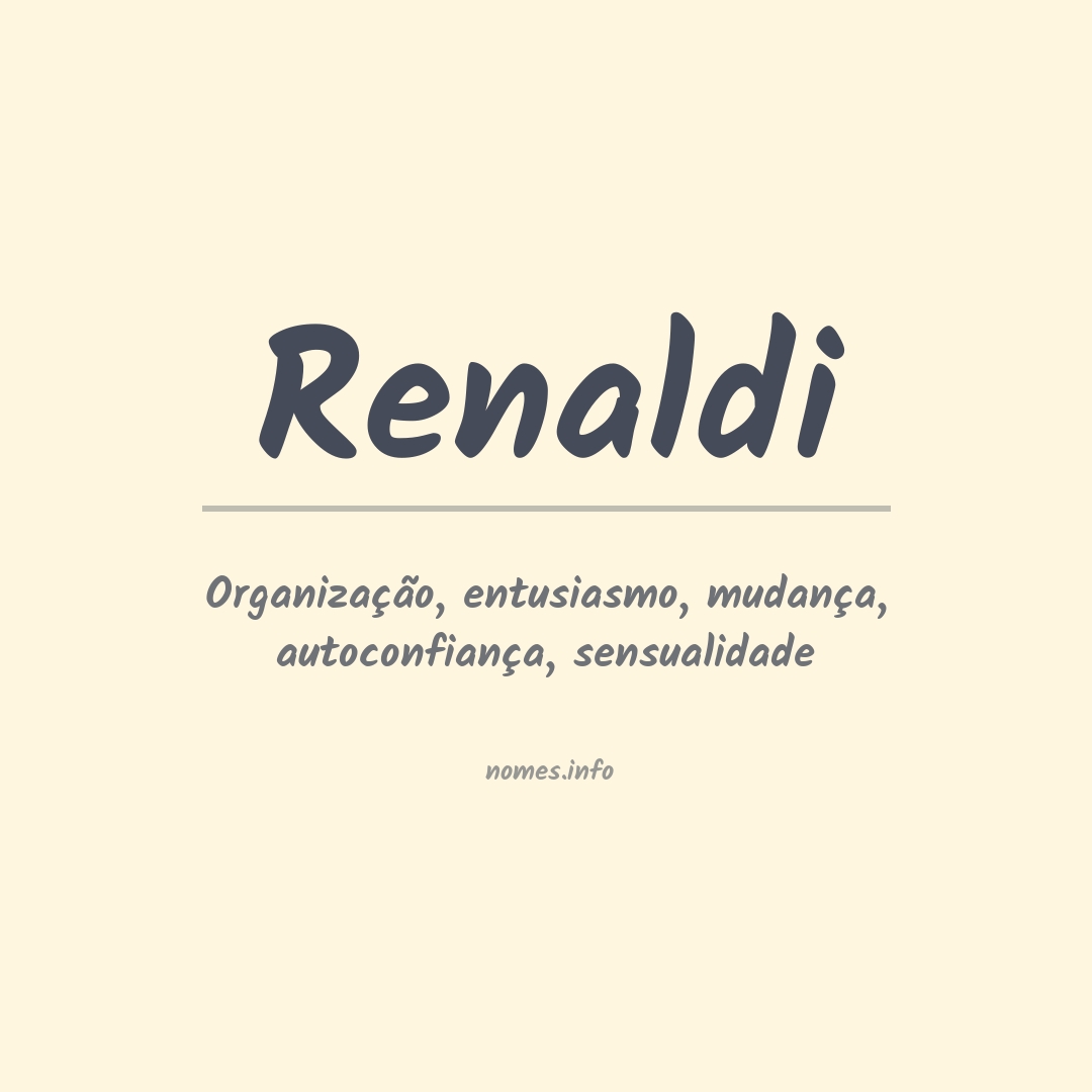 Significado do nome Renaldi