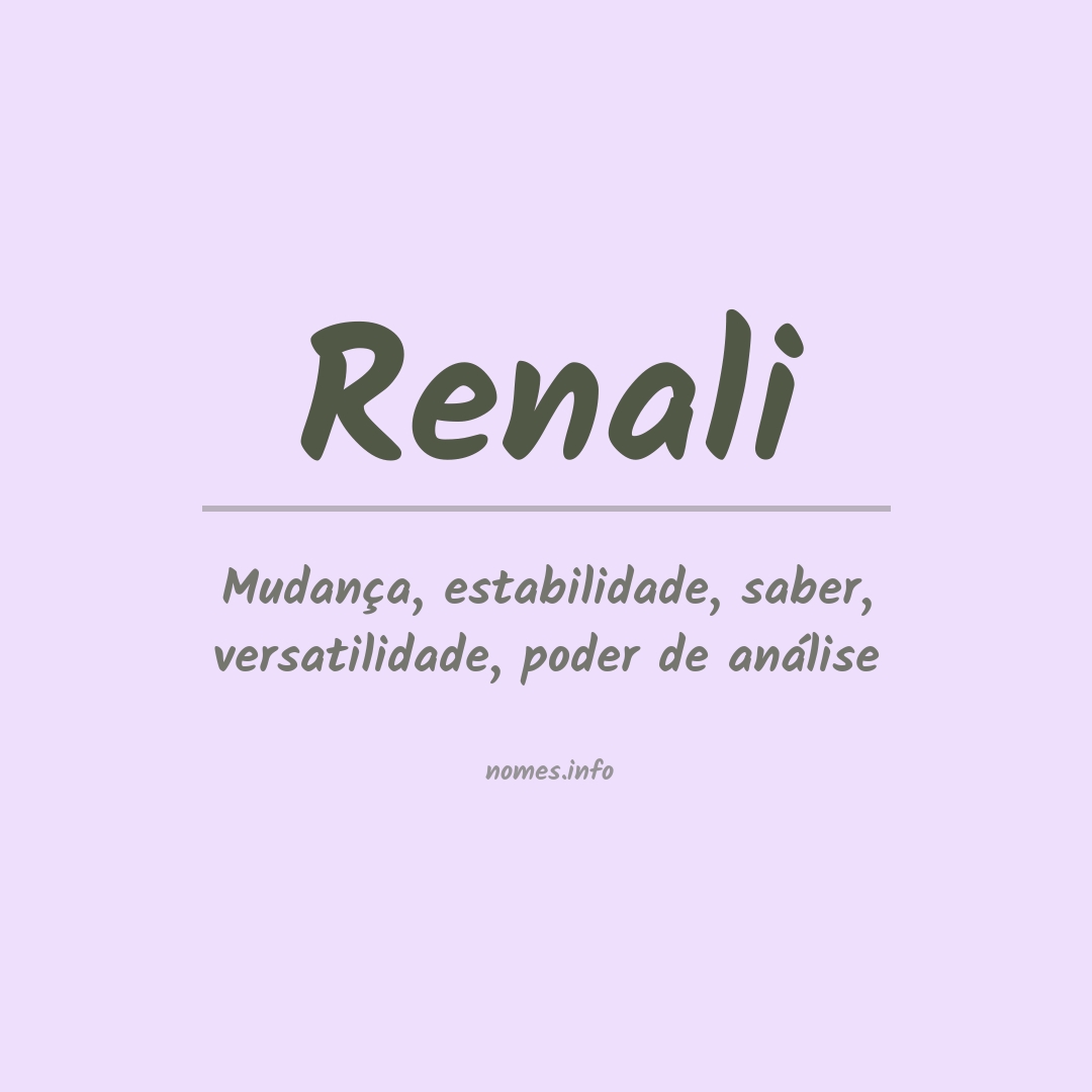 Significado do nome Renali