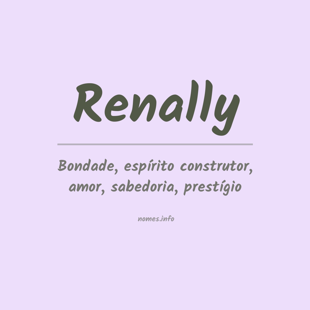 Significado do nome Renally