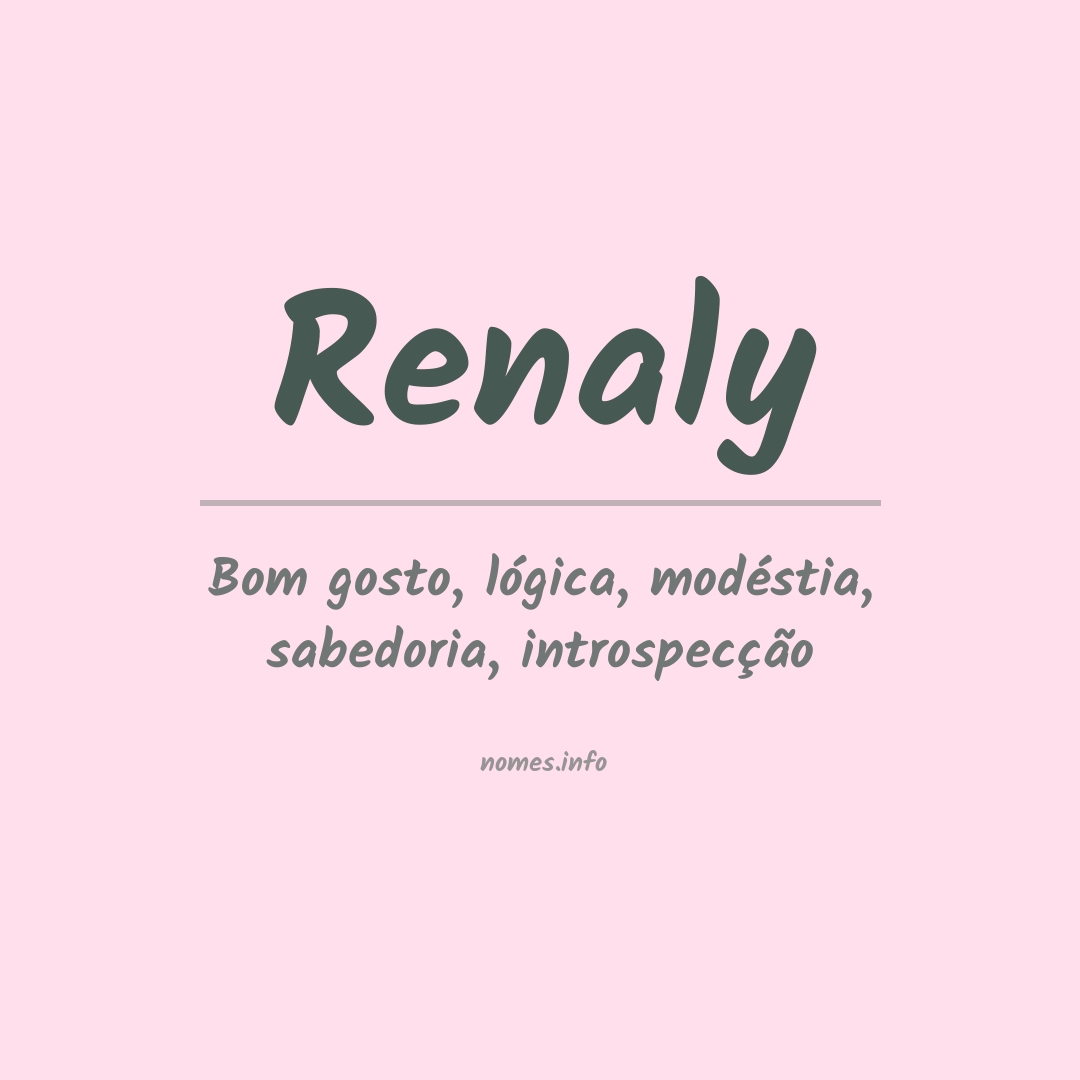 Significado do nome Renaly