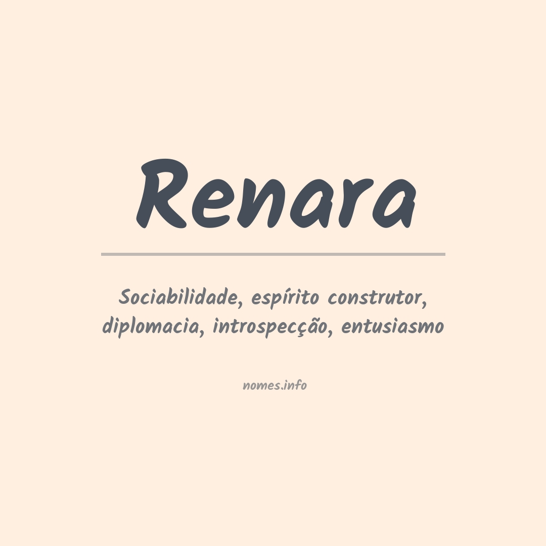 Significado do nome Renara
