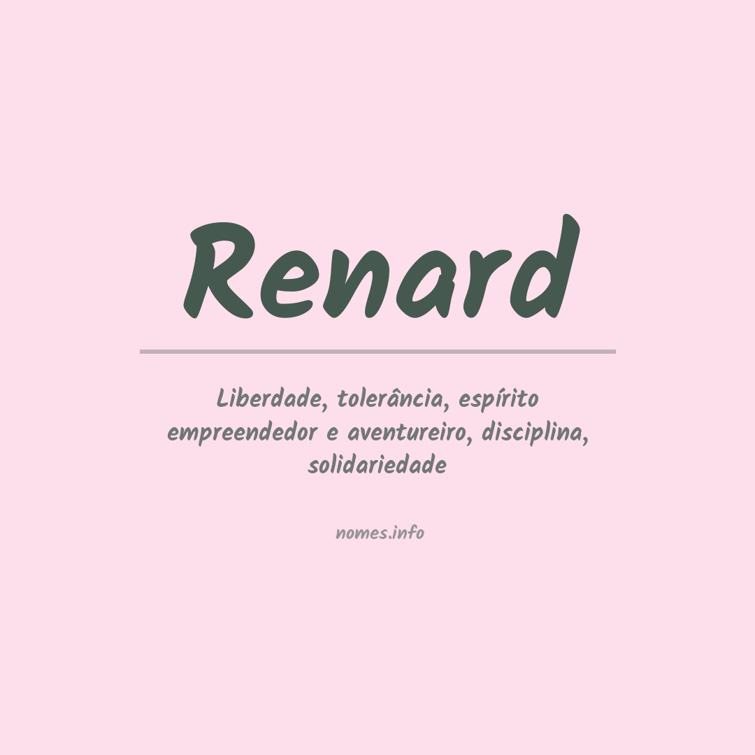 Significado do nome Renard