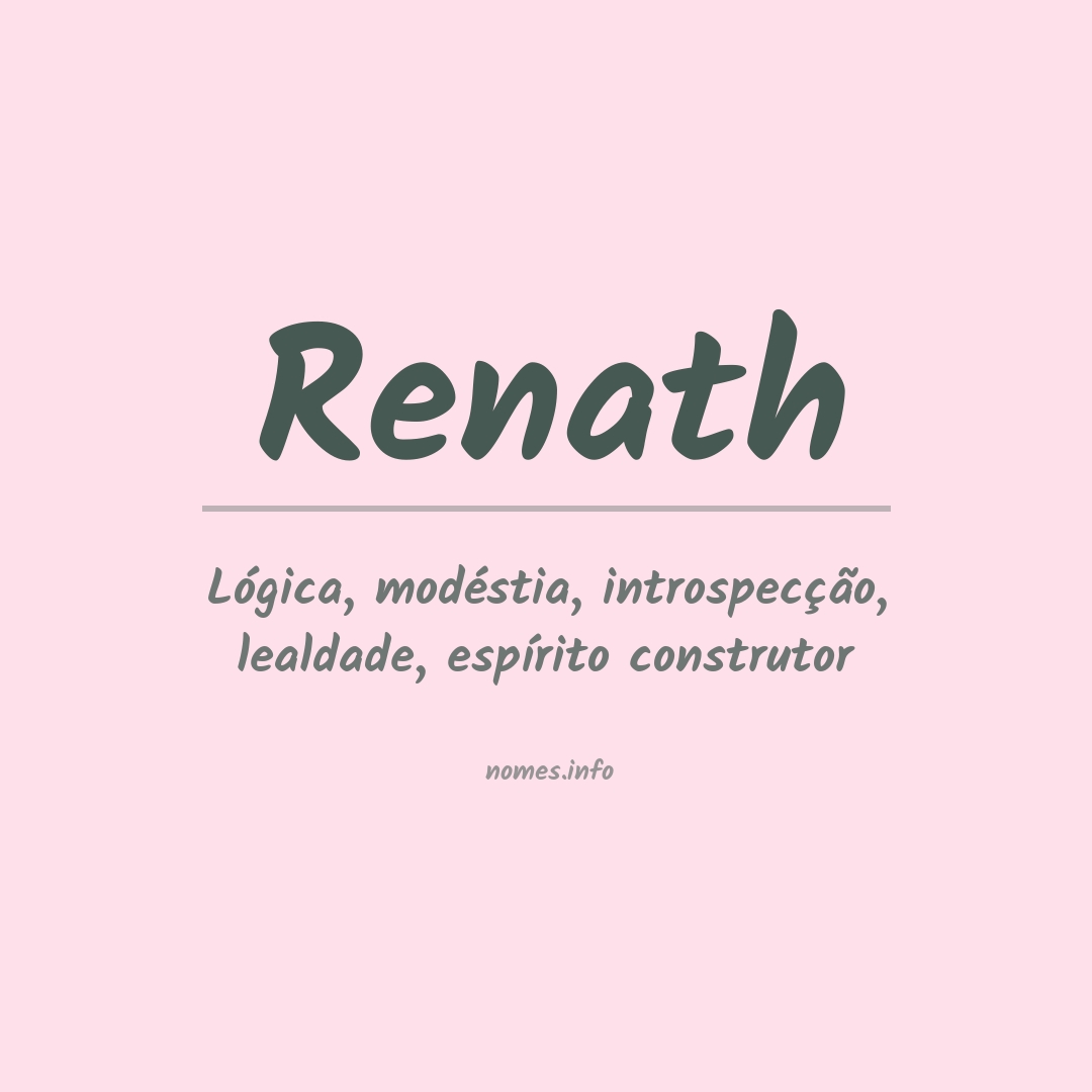 Significado do nome Renath