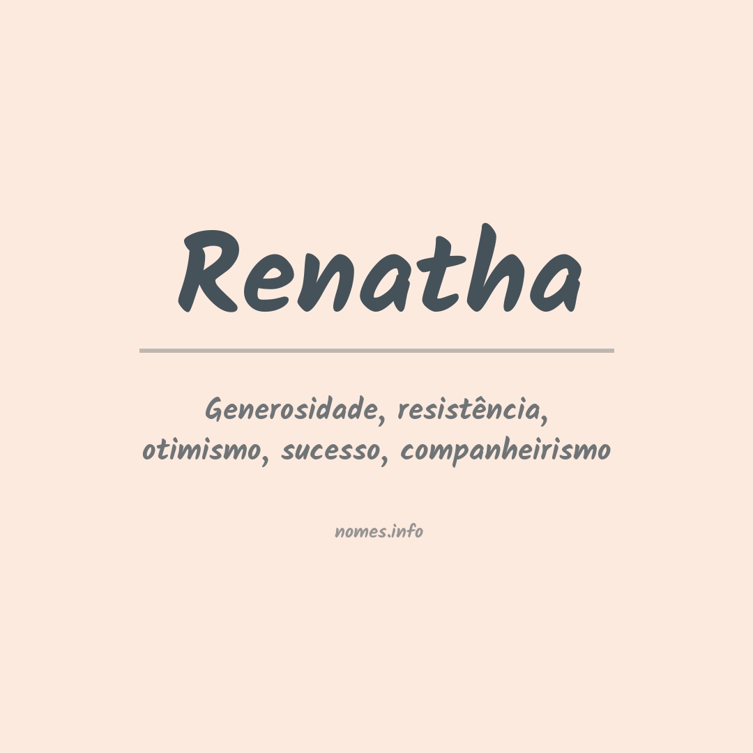 Significado do nome Renatha
