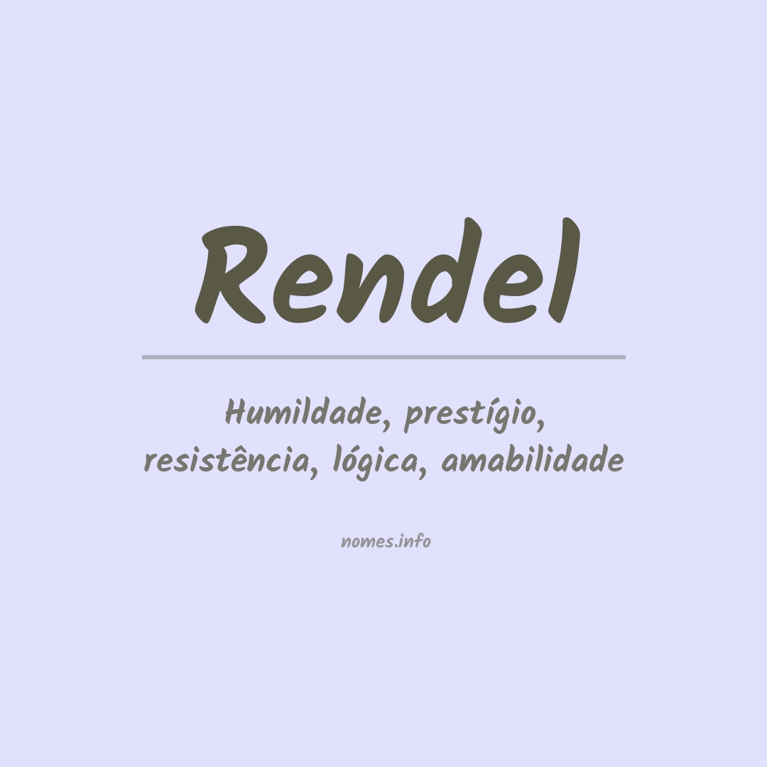 Significado do nome Rendel