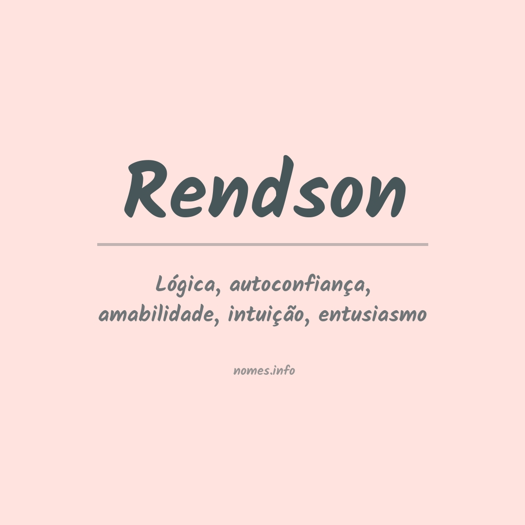 Significado do nome Rendson