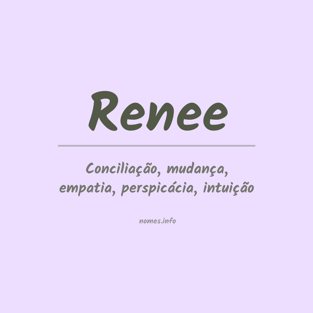 Significado do nome Renee