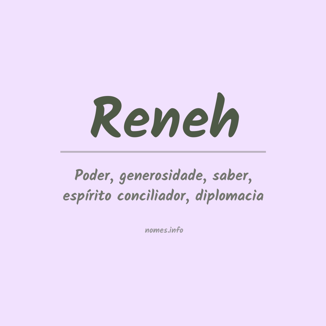 Significado do nome Reneh