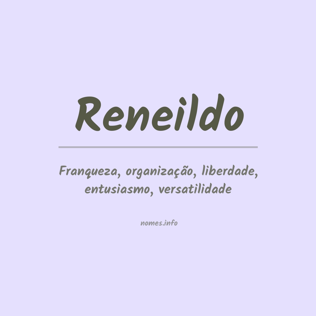 Significado do nome Reneildo