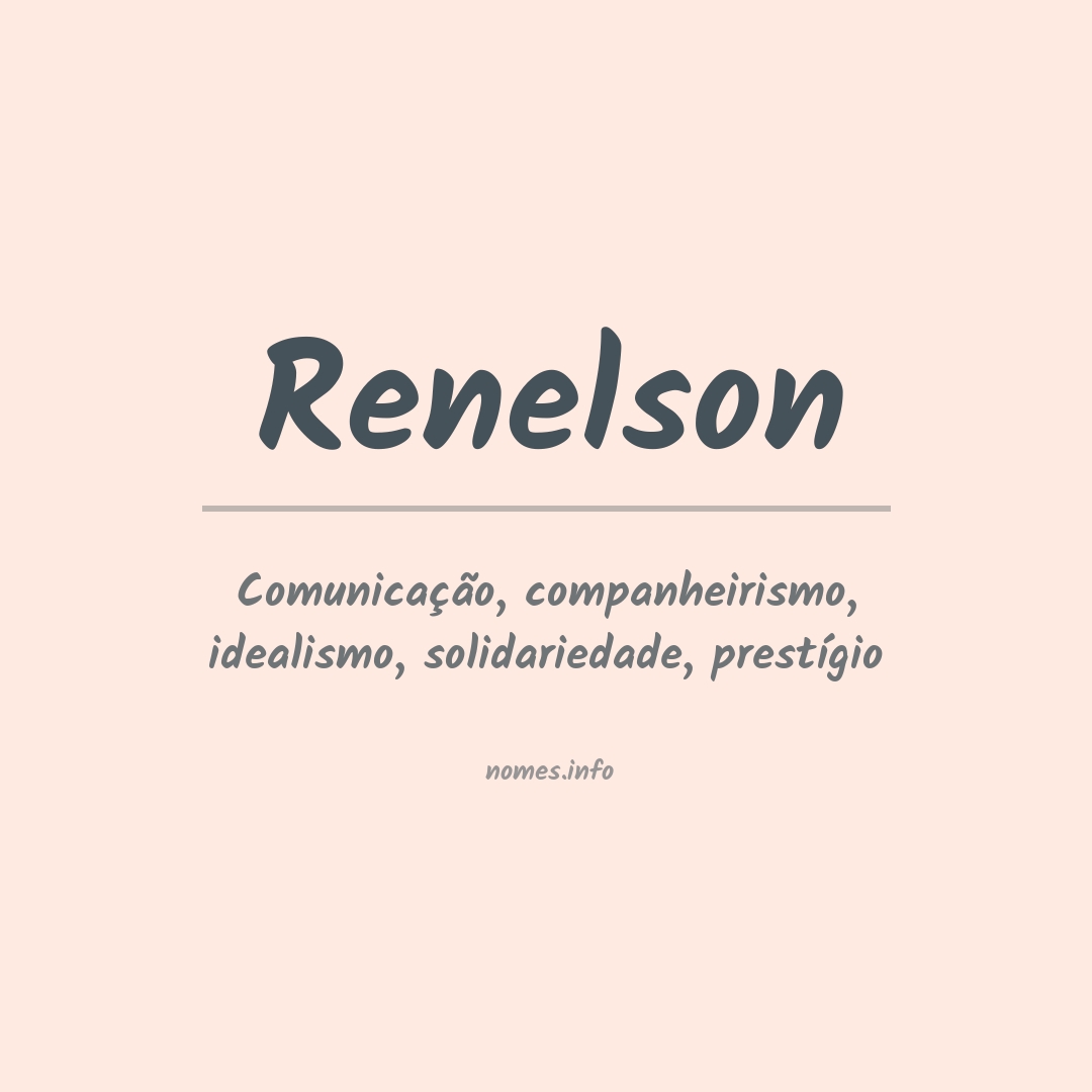 Significado do nome Renelson