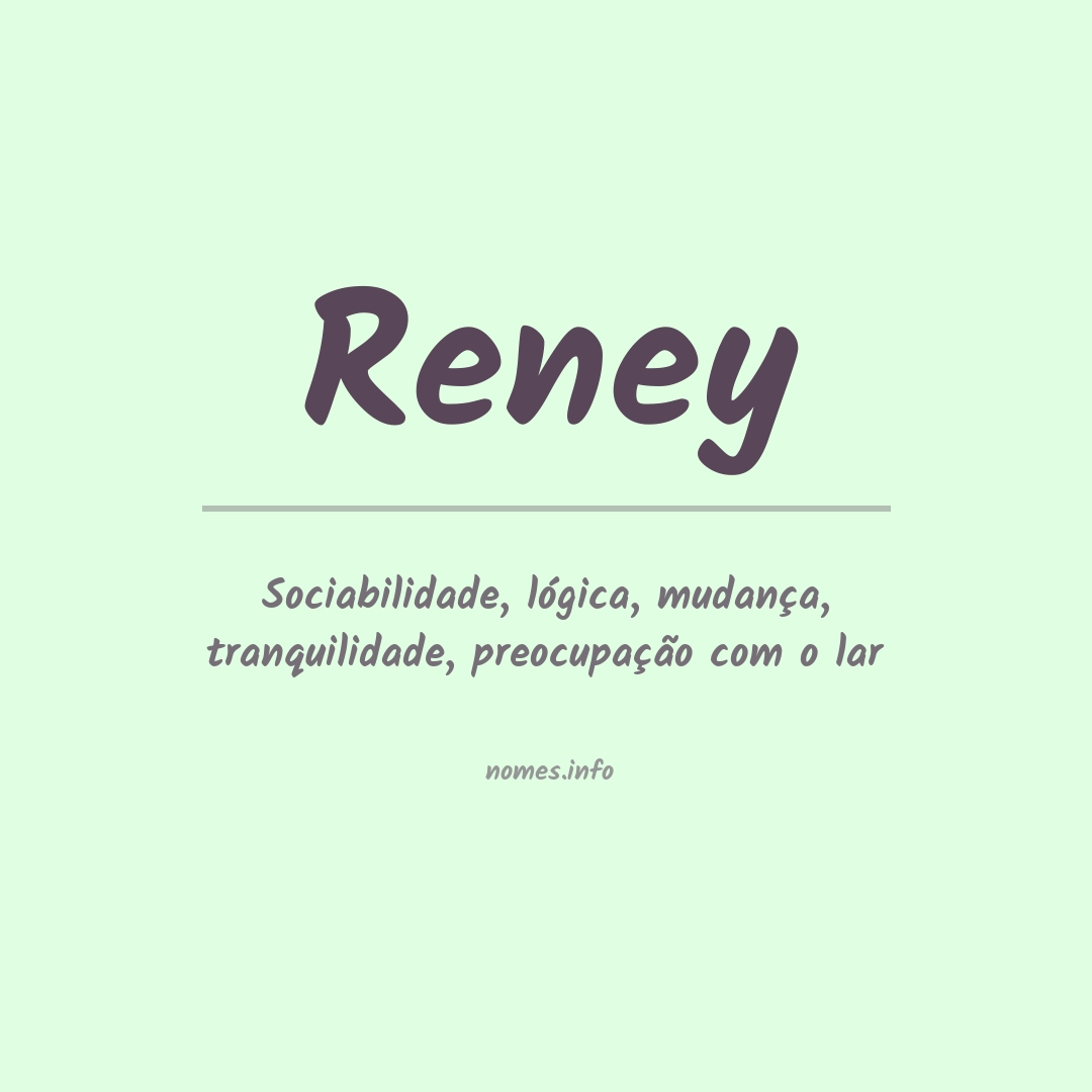 Significado do nome Reney