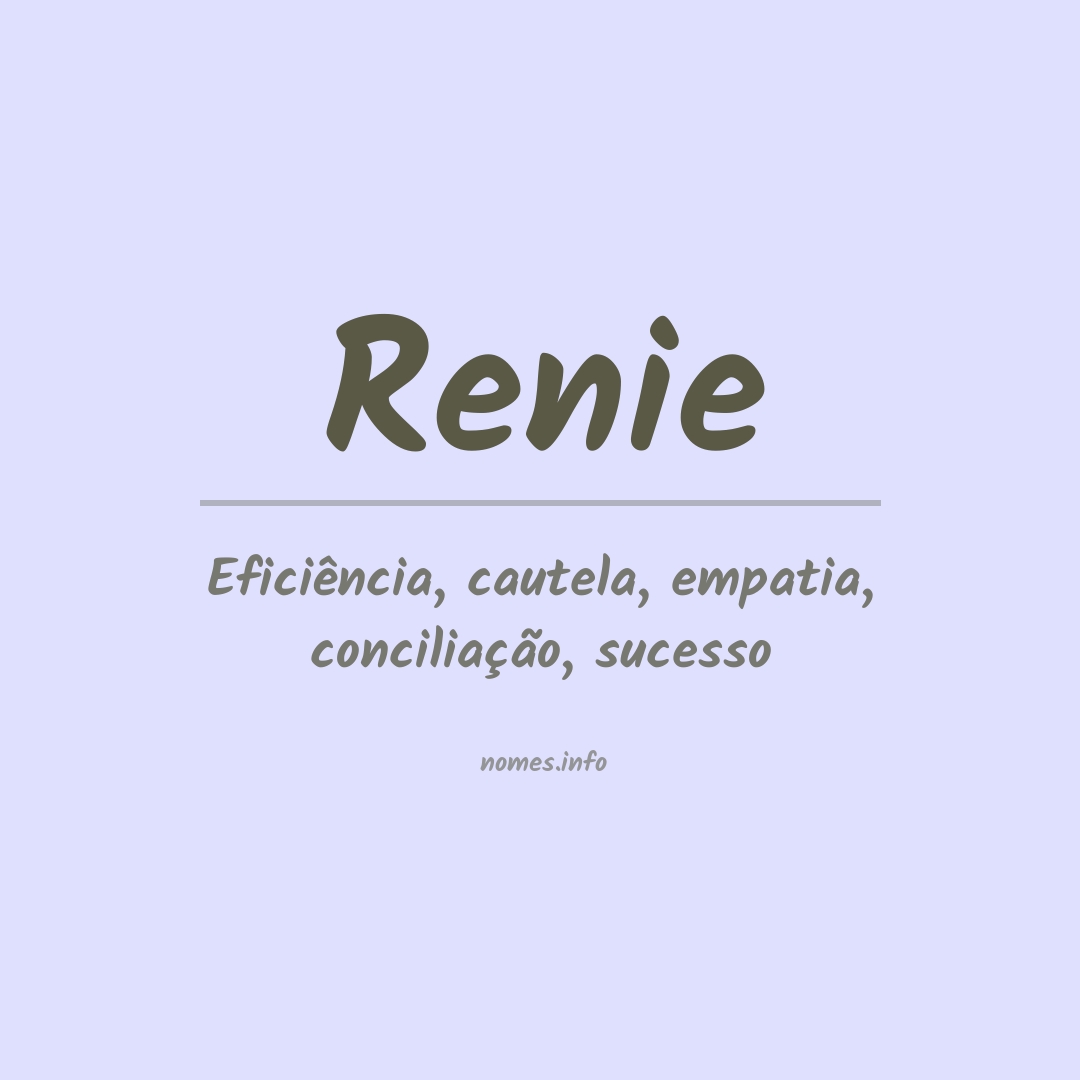 Significado do nome Renie