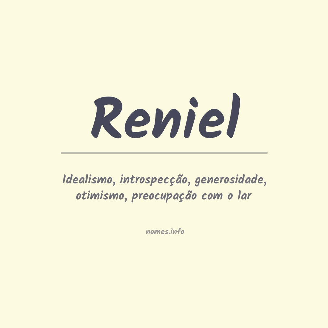 Significado do nome Reniel