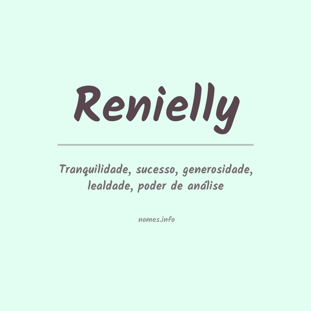 Significado do nome Renielly