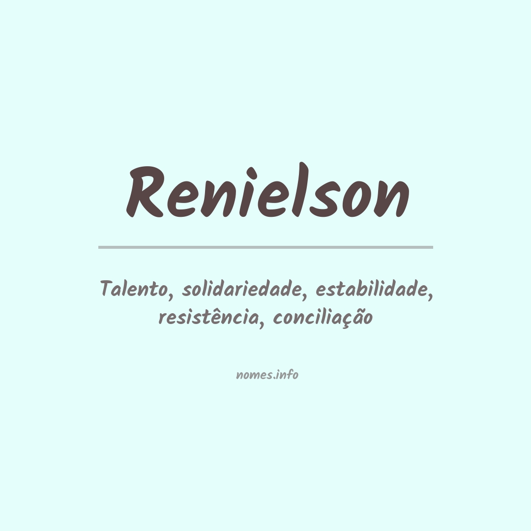 Significado do nome Renielson