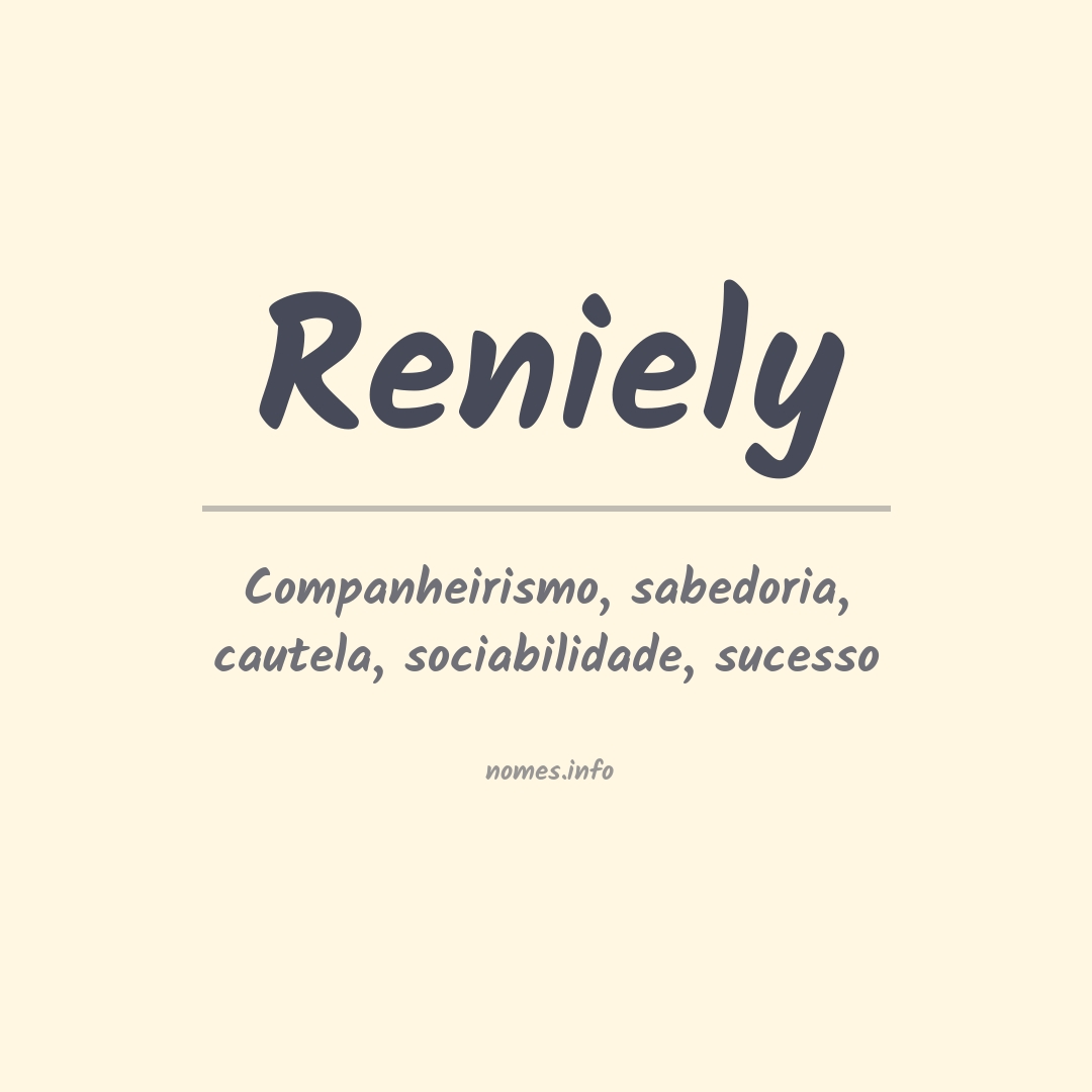 Significado do nome Reniely