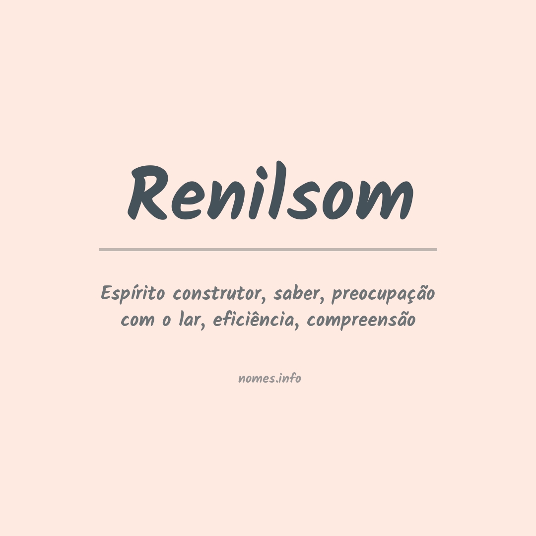 Significado do nome Renilsom