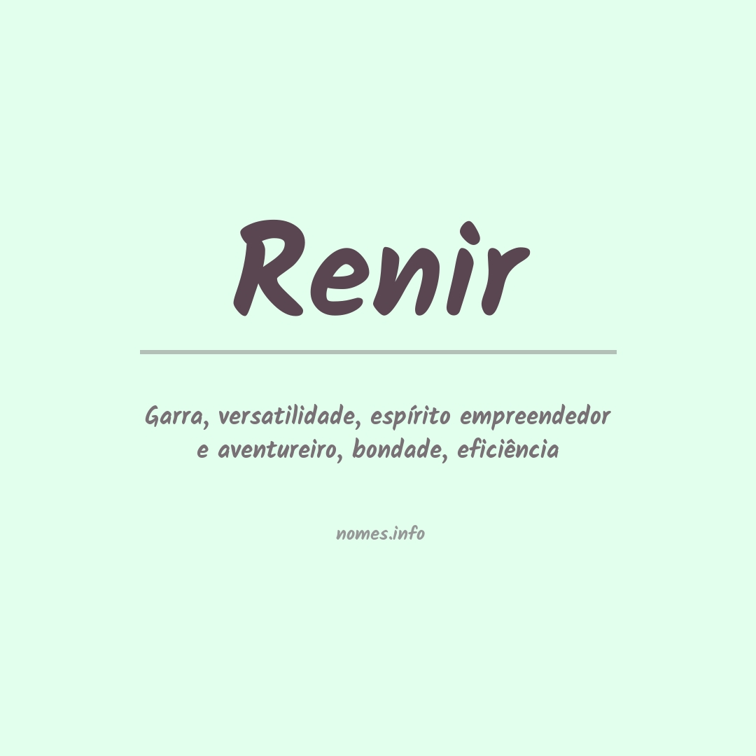 Significado do nome Renir