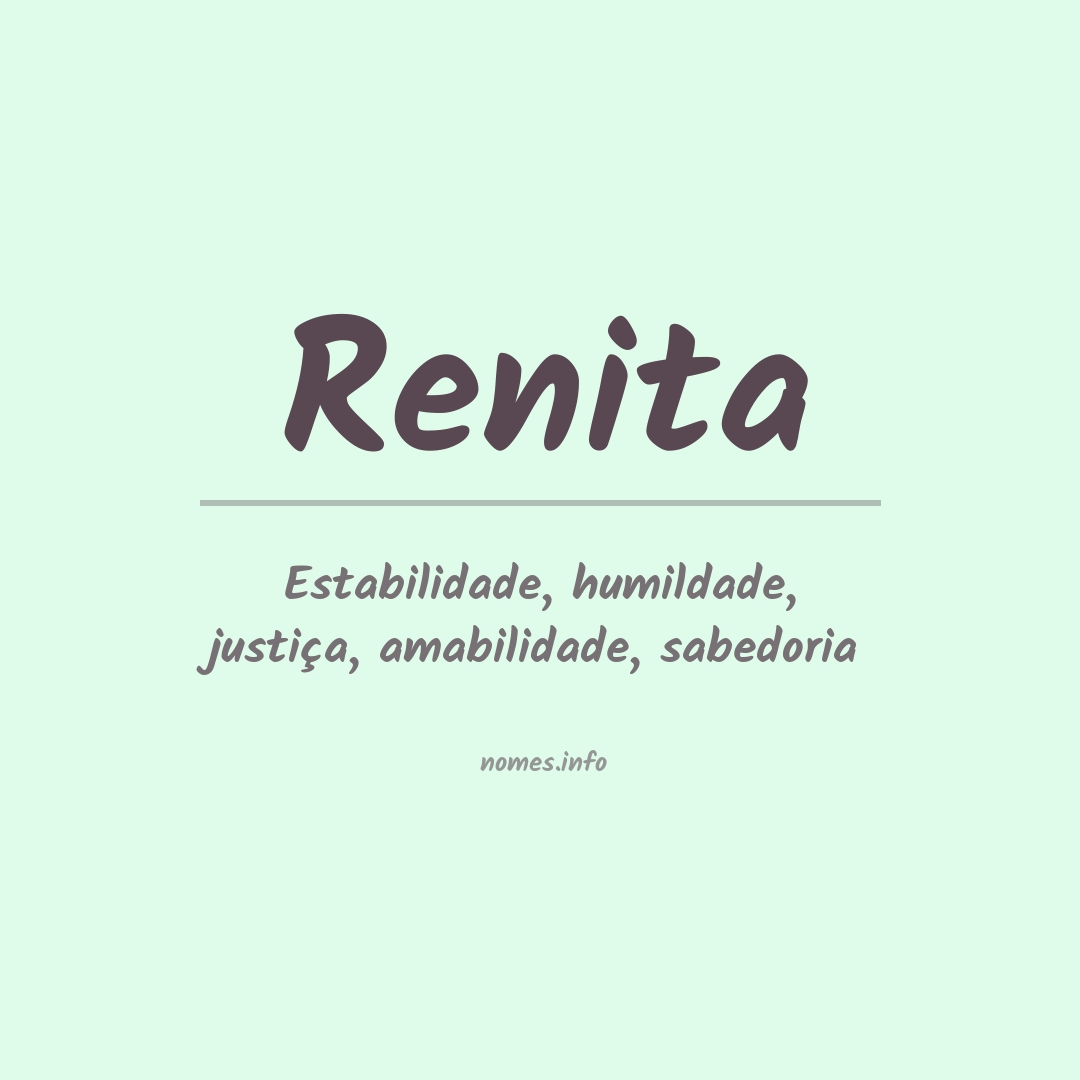 Significado do nome Renita