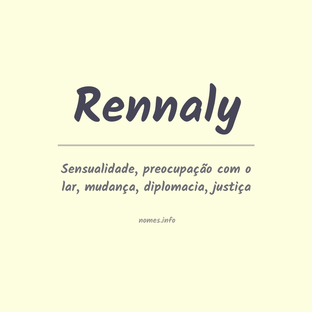Significado do nome Rennaly