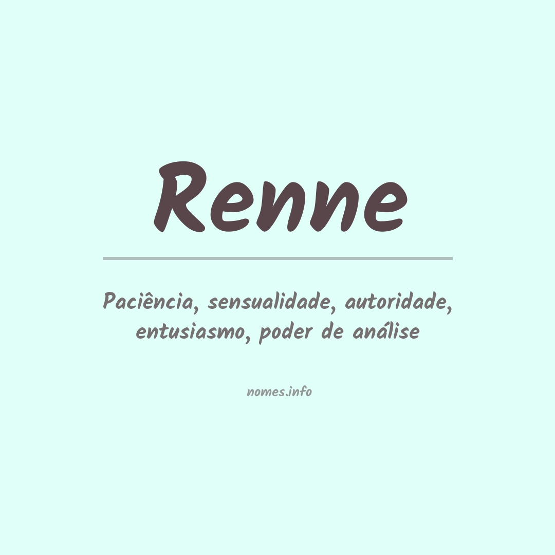 Significado do nome Renne