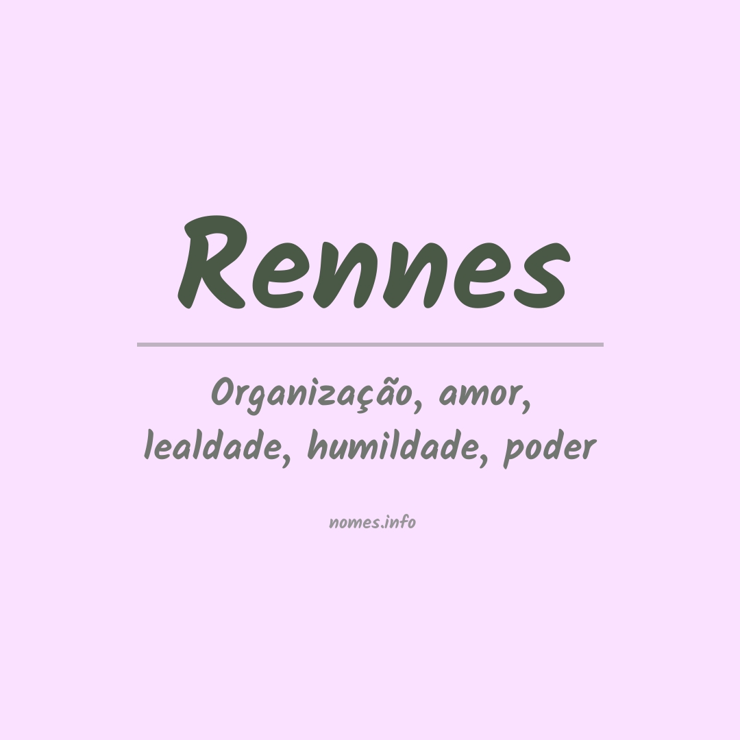 Significado do nome Rennes
