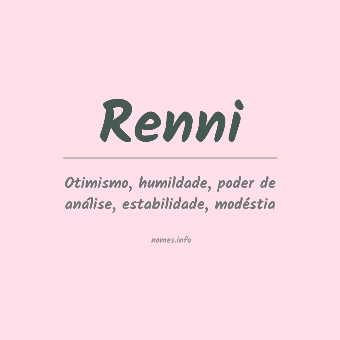 Significado do nome Renni