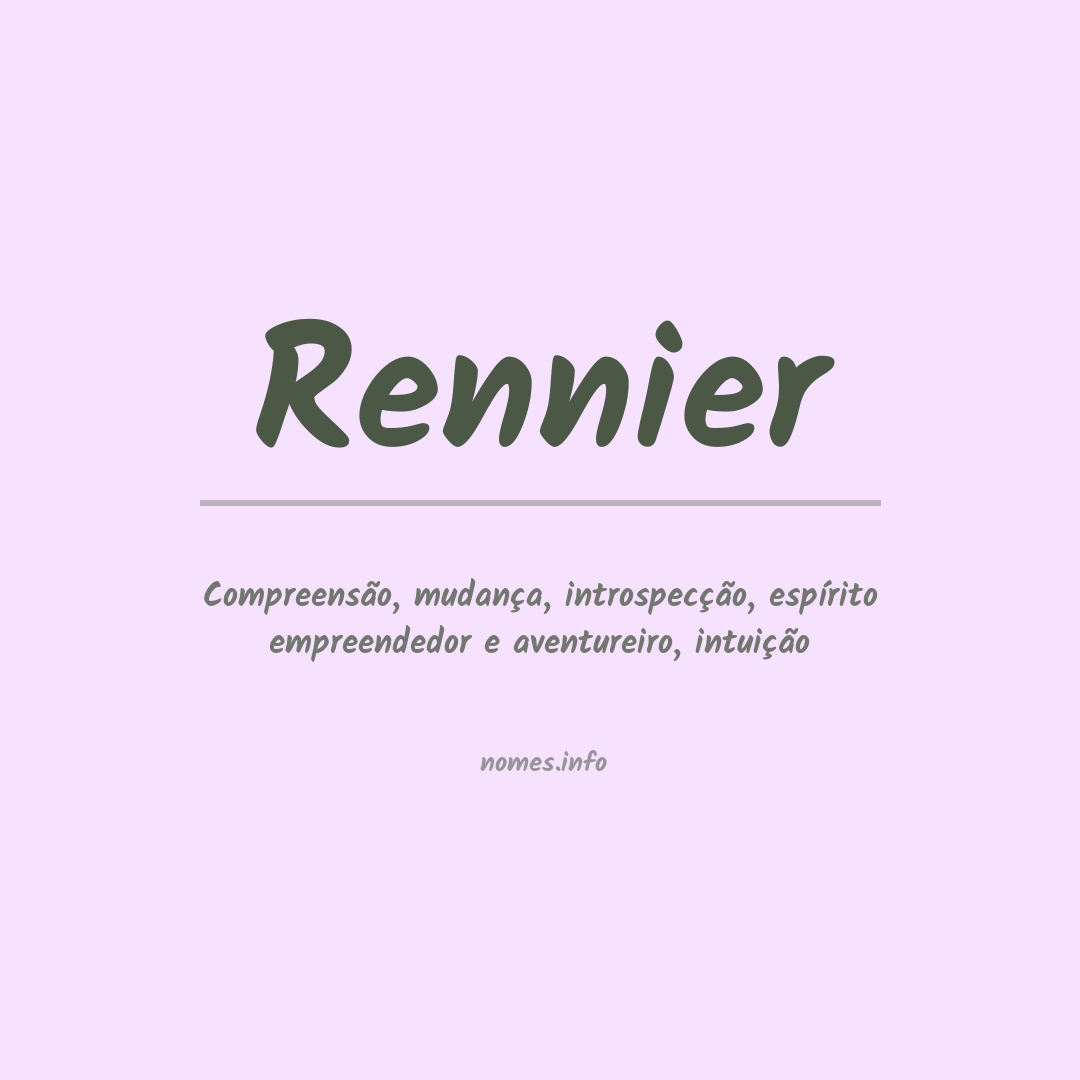 Significado do nome Rennier