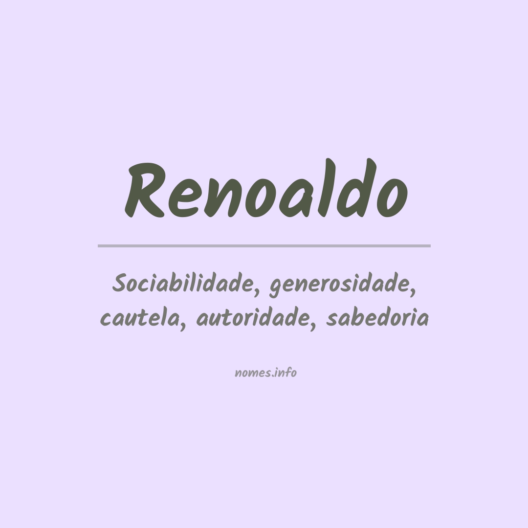 Significado do nome Renoaldo