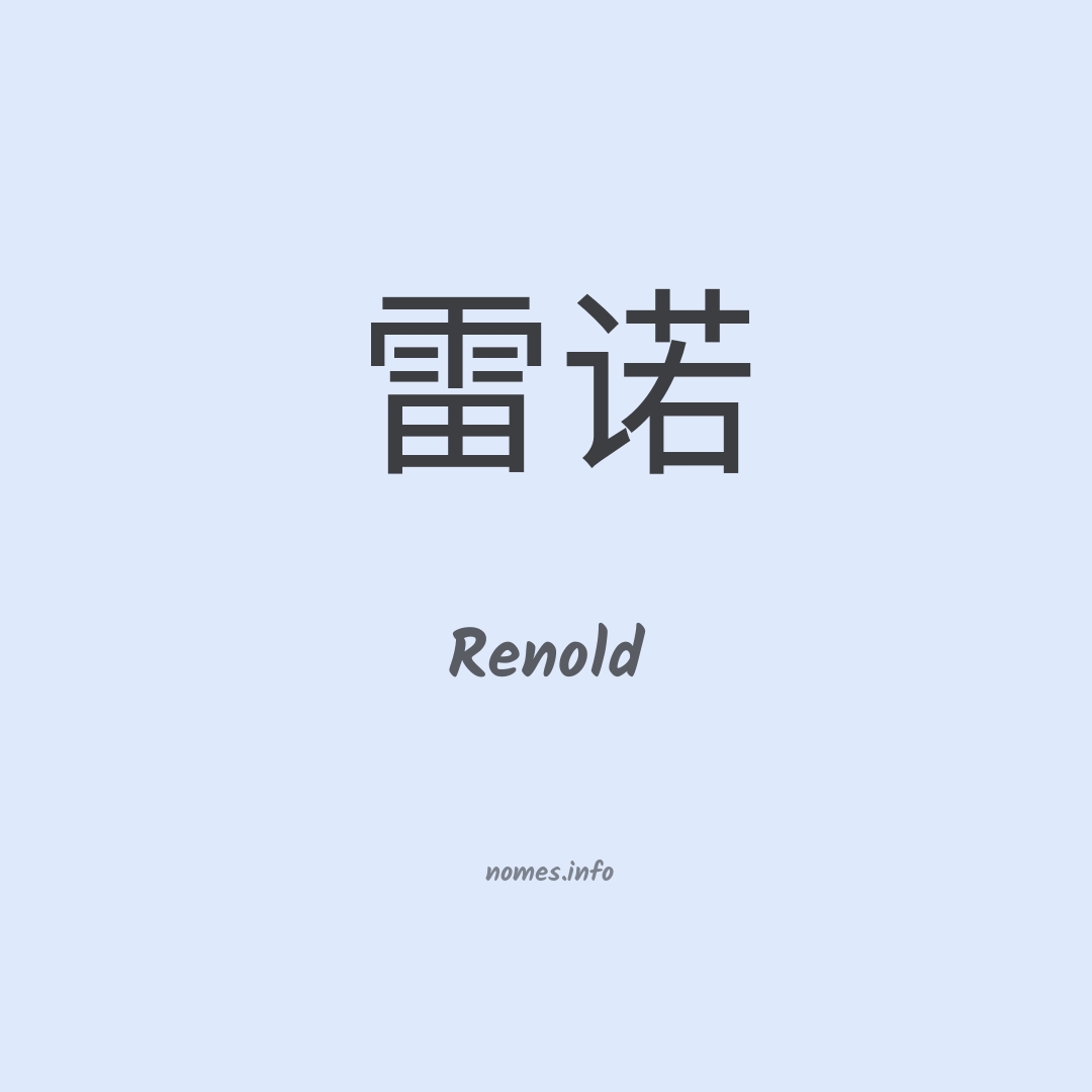 Renold em chinês