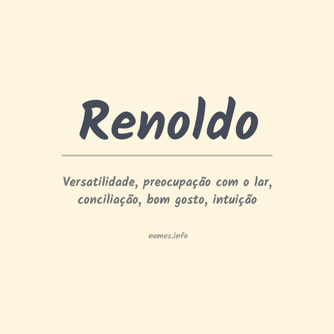 Significado do nome Renoldo