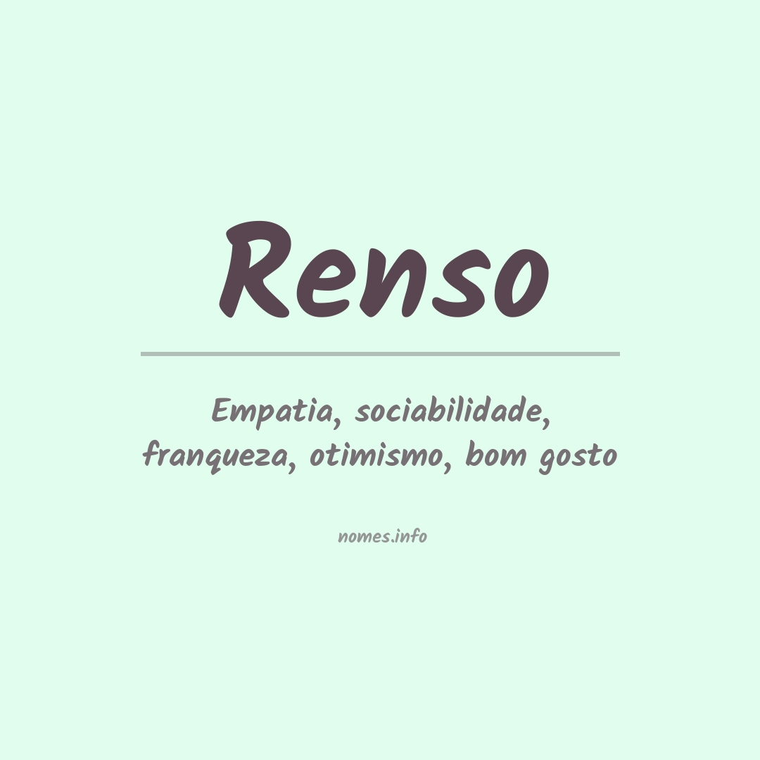 Significado do nome Renso